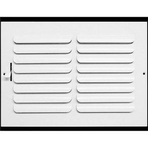 12"w x 8"h 1-Way Fixed Curved Blade AIR Supply Diffuser - Vent Duct Cover